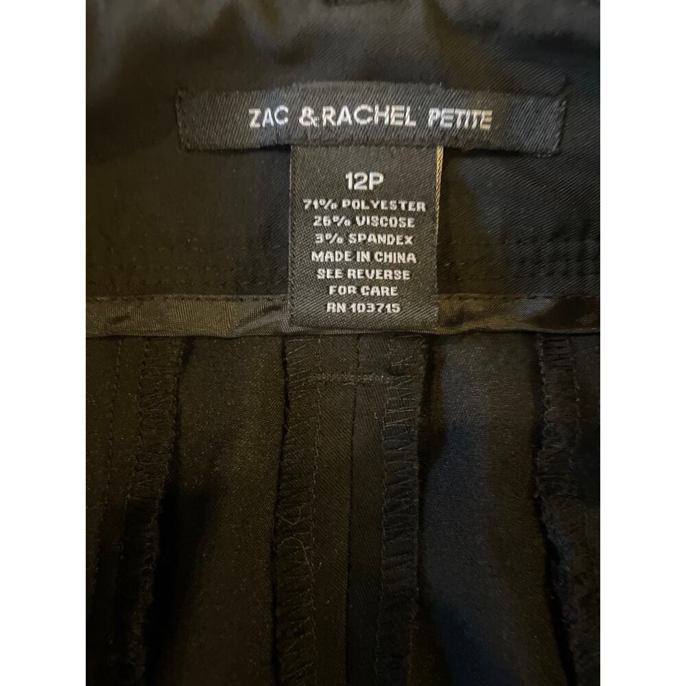 Zac & Rachael Black Dress Pant size 12 p - Picture 3 of 5